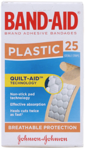 Band-Aid Plastic Strips 25pk