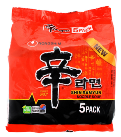 Nongshim Shin Ramyun 5pk Instant Noodle 5pk