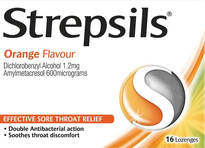 Strepsils Lozenges Orange 16pk