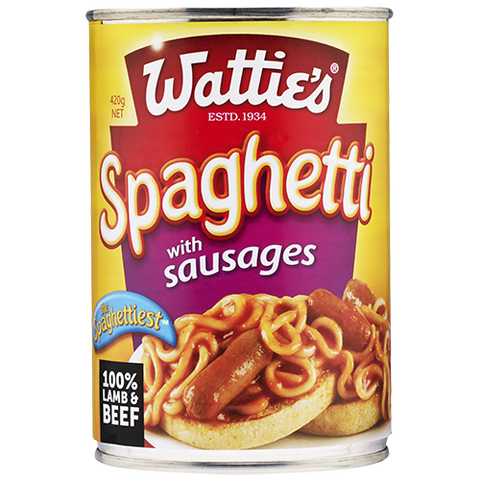 Watties Spaghetti with sausages 420g