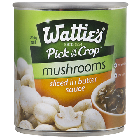 Wattie's Sliced Mushrooms With Butter Sauce 220g